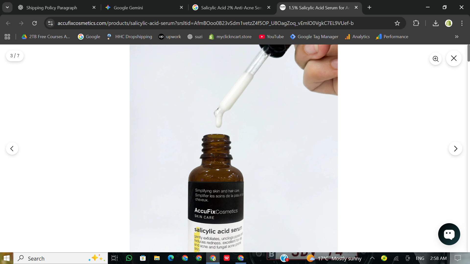 “Salicylic Acid 2% Anti-Acne Serum –