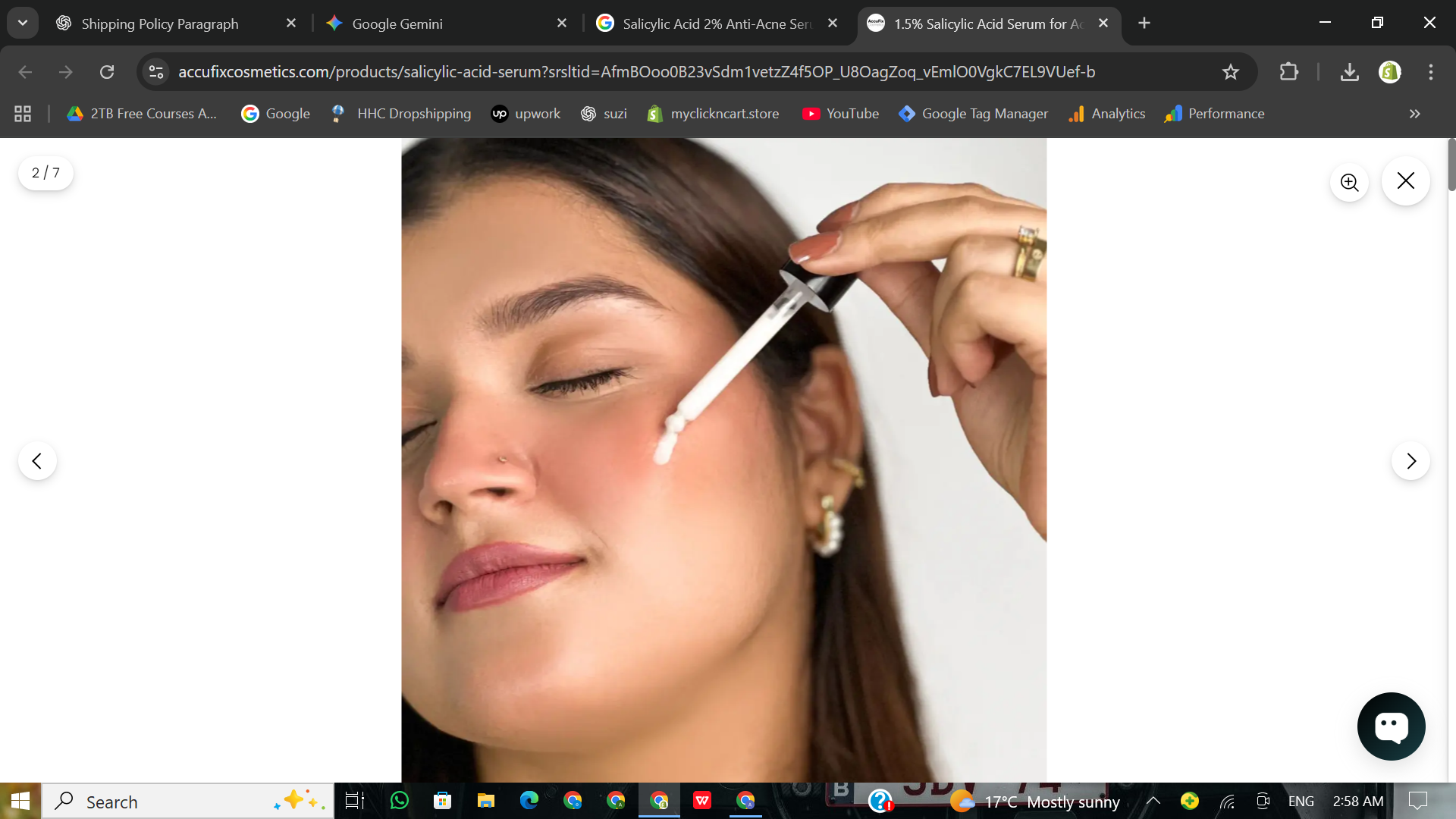 “Salicylic Acid 2% Anti-Acne Serum –